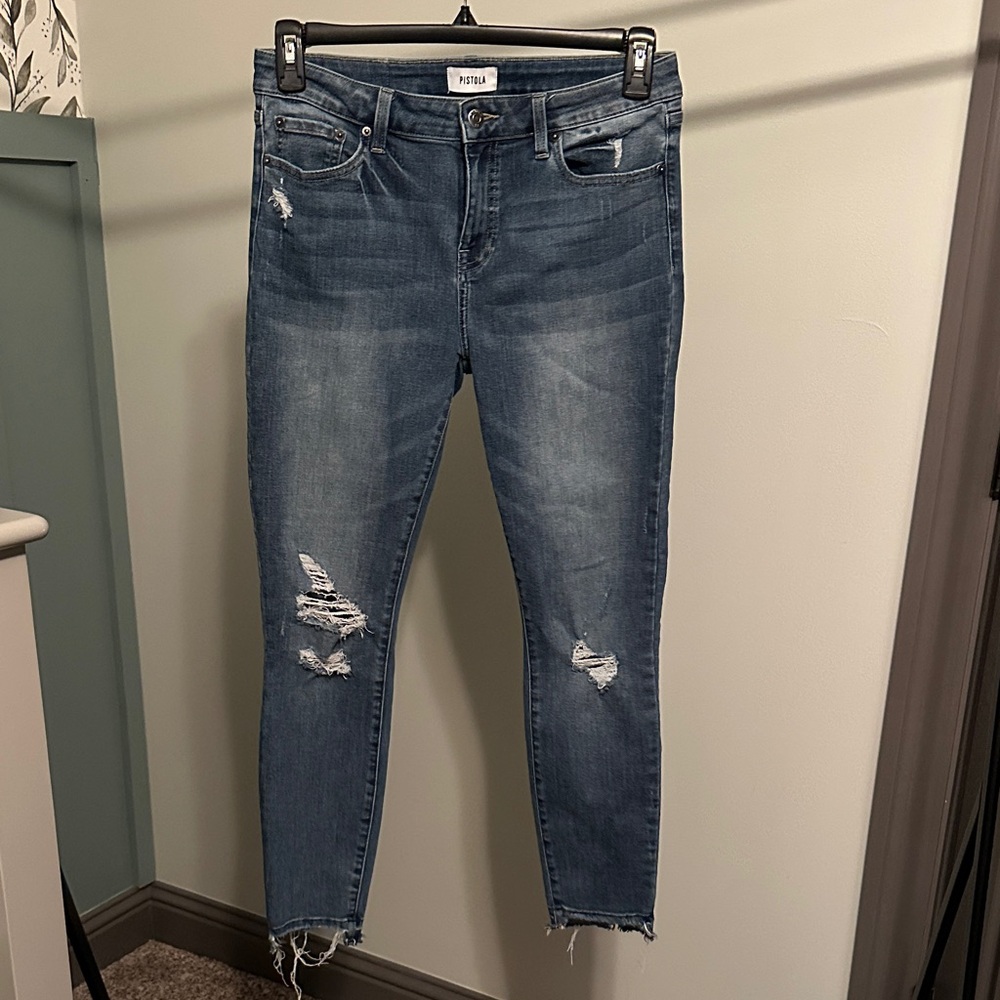 Pistola Distressed Skinny Jeans - Blue